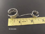 Double ring silver 925 Designer jewels Adjustable ring
