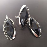 Earrings Armenian jewelry Silver 925 and black onyx One of a kind