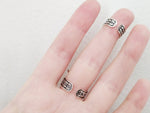 Double ring Silver 925 triangle pointed