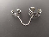 Double ring Ethnic jewelry Sterling silver 925