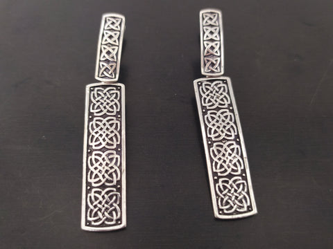 Earrings Rectangle taraz style Sterling silver 925