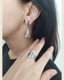 Armenian jewelry Earrings without stone Sterling silver 925