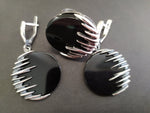 Earrings ONYX STERLING SILVER 925