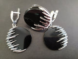 Earrings ONYX STERLING SILVER 925