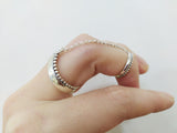 Double ring Silver 925 Ethnic jewelry Sterling silver Adjustable rings