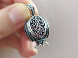 Pomegranate pendant  small STERLING SILVER 925