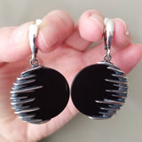 Ring round ONYX Jewelry Modern STERLING SILVER 925