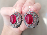 Dome ring Red Jewelry Silver 925 Luxury