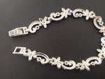 Women bracelet SILVER 925 Marcasite Royal blue navy stones
