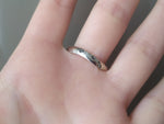 Feather ring SILVER 925 Adjustable rings women men unisex Boho feather jewelry