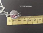 Armenian jewelry handcrafted Pomegranate pendant SILVER 925 zircon stones