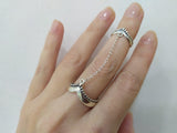 Double ring Silver 925 Ethnic jewelry Sterling silver Adjustable rings