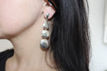 Very long earrings Sterling silver 925 round