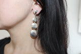 Very long earrings Sterling silver 925 round