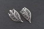 Leaf earrings and ring Sterling silver 925