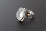 Rings Moon stone Artisan jewelry cabochon Silver 925 gem stone