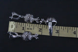 Pomegranate set Silver 925 Dangle Earrings Dome ring and pendant