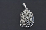 Earrings ring pendant Silver 925 Natural Pyrit golden druzy