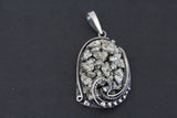 Earrings ring pendant Silver 925 Natural Pyrit golden druzy