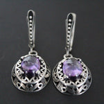 Delicate ring Silver 925 Light weight Purple jewelry