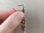 Silver 925 earrings dangle long blue lapis lazuli gemstone