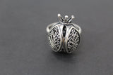 Pomegranate set earrings ring filigree Sterling silver 925