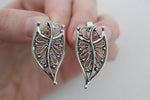 Leaf earrings and ring Sterling silver 925