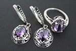Delicate ring Silver 925 Light weight Purple jewelry