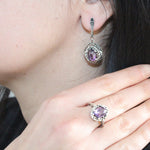 Delicate ring Silver 925 Light weight Purple jewelry