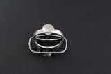 Pendant Silver 925 floral with purple lab quartz