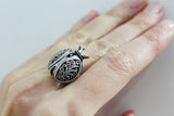 Pomegranate ring  Sterling silver 925 Armenian handmade jewelry