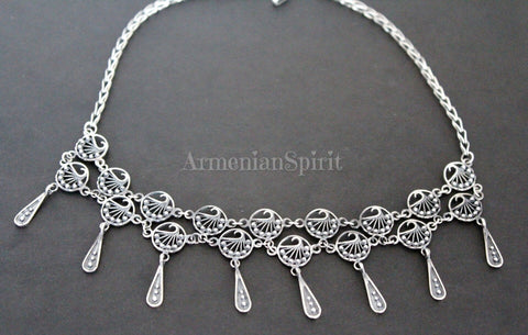 Collar necklace Sterling silver 925 Women Traditional Armenian jewelry