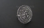 Sterling silver 925 big ring earrings Marcasite