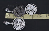 Sterling silver 925 Extra big earrings Marcasite