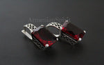 Earrings and ring Sterling silver 925 Ruby red stone