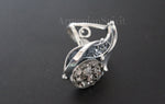 Earrings ring pendant sterling silver 925 with golden pyrite gemstone