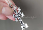Very long chain 22 inch with Cross Silver 925 Eternity sign Symbol