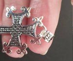 Very long chain 22 inch with Cross Silver 925 Eternity sign Symbol