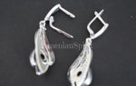 Amethyst earrings long Sterling silver 925 One of a kind