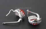 Carnelian earrings vintage SILVER Armenian handmade jewelry retro earrings