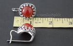 Carnelian earrings vintage SILVER Armenian handmade jewelry retro earrings