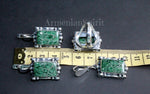 Sterling silver 925 PENDANT Aventurine gemstone green One of a kind