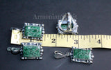 Sterling silver 925 PENDANT Aventurine gemstone green One of a kind