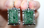 Sterling silver 925 PENDANT Aventurine gemstone green One of a kind