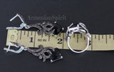 Black stone dangle earrings sterling silver 925 Marcasite