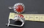 Carnelian earrings vintage SILVER Armenian handmade jewelry retro earrings