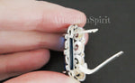 Earrings and ring sterling silver 925 Lab blue topaz small