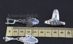 Earrings Sterling silver 925 marcasite Natural black onyx and artificial white stone