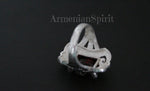 Jewelry set earrings and ring Sterling silver 925 marcasite