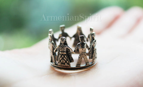 Band ring Qochari dancers women men unisex SILVER 925 T